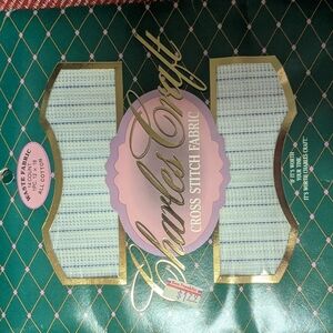 Cross Stitch Fabric - Green and Gold